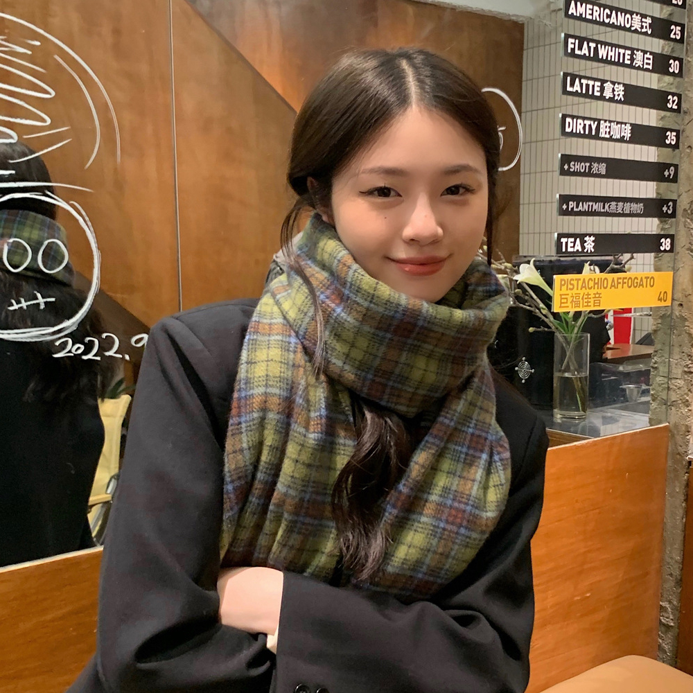 체크머플러 체크 여자 목도리 이미지 6
