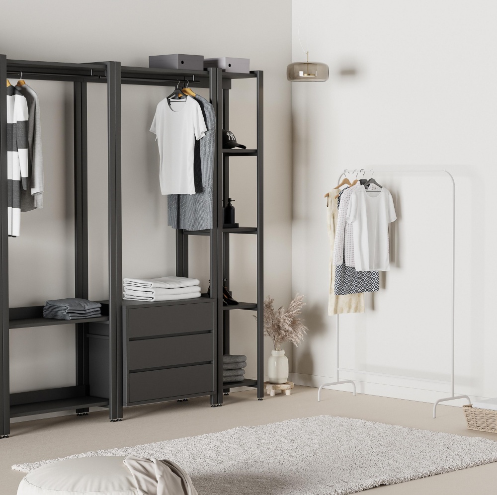 이케아 시스템행거 행거 조립식 옷장 철제 스탠드 옷걸이 MACA