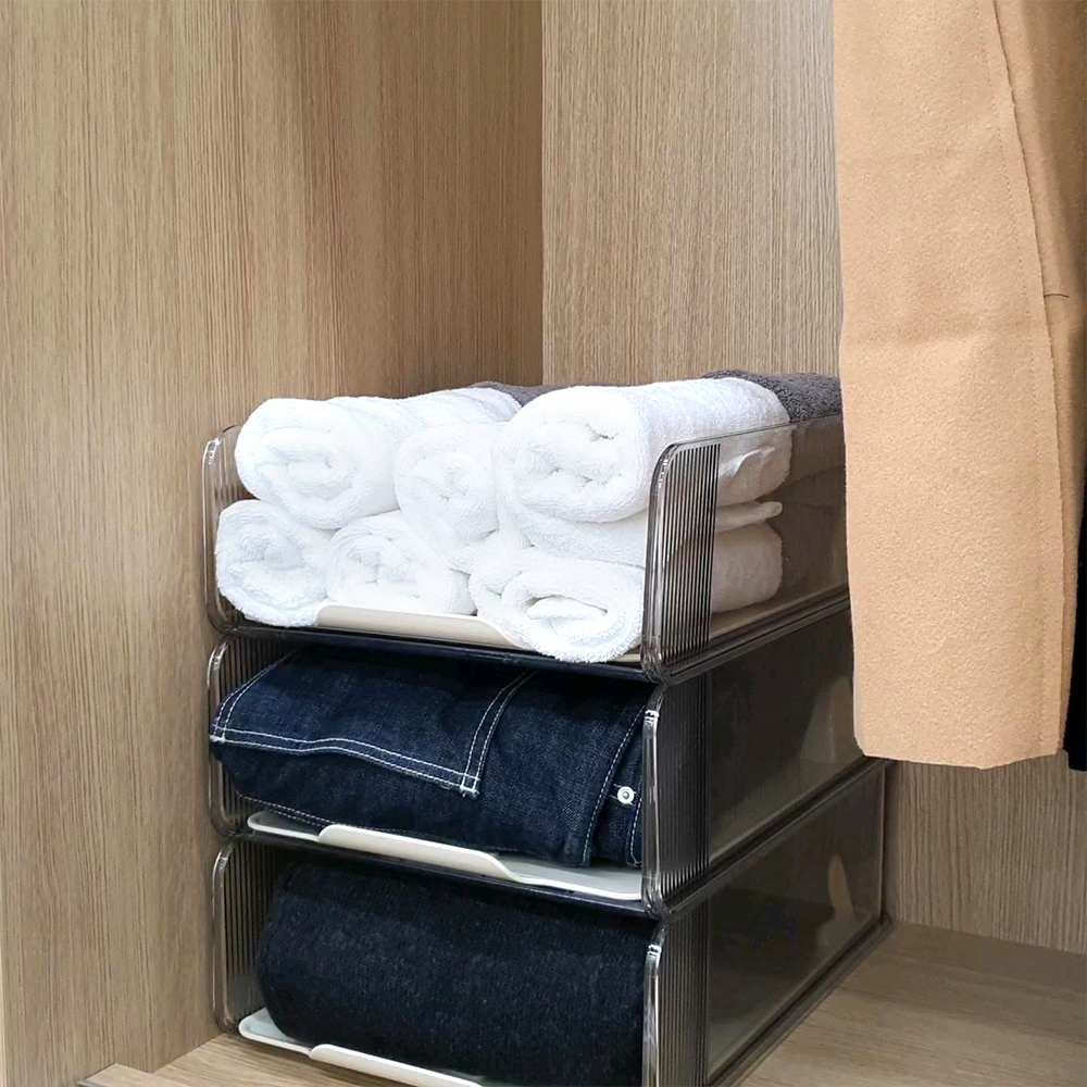 2세대 슬라이딩 옷정리함 옷 정리 트레이 옷장 드레스룸 바지 정리함 리빙박스
