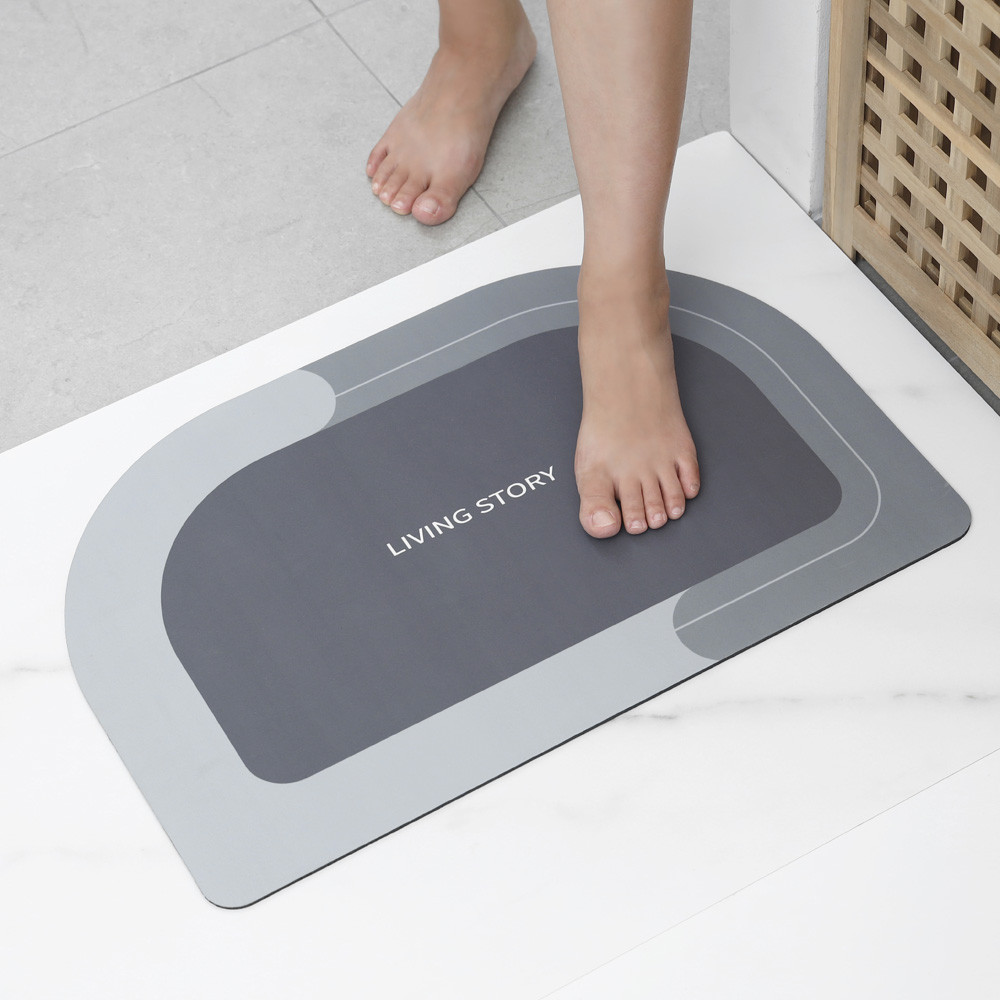 파쿠젠 1+1 빨아쓰는 규조토 발매트 욕실 주방 화장실 베란다 60X40cm