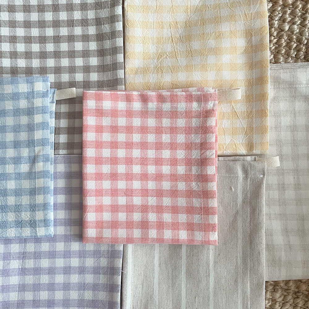 멜란 체크 덮개 핸드타올 린넨 키친크로스 면행주