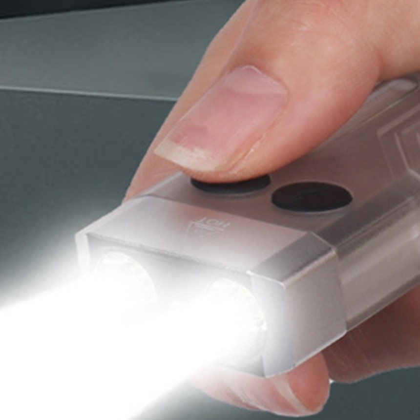 휴대용 미니 비상 경고음 손전등 랜턴 열쇠고리 1000루멘 USB-C 충전식 선물용 - 상세 이미지 4
