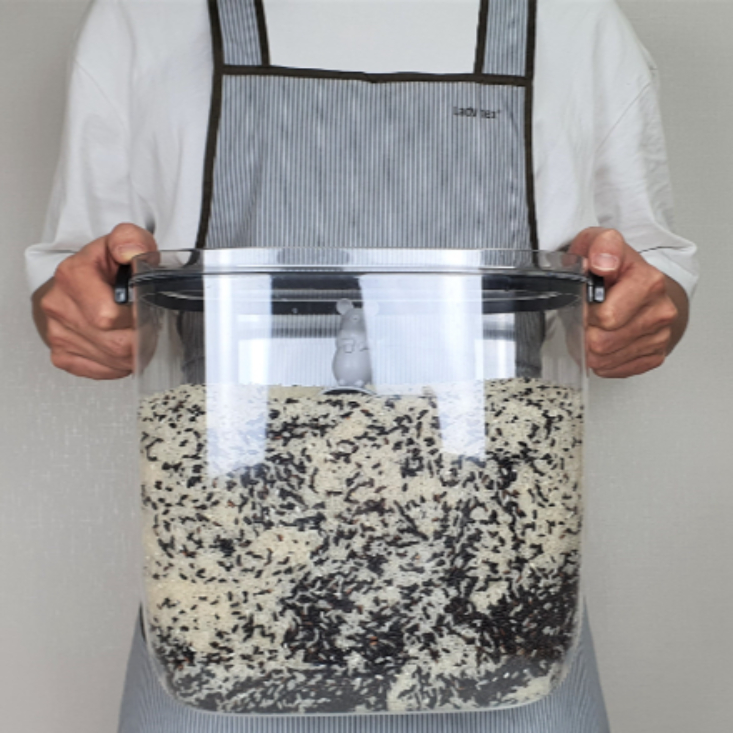 쌀통 10kg 쌀보관통 밀폐 냉장고 잡곡 보관함 곡물 보관용기 쌀독 상세 이미지 8