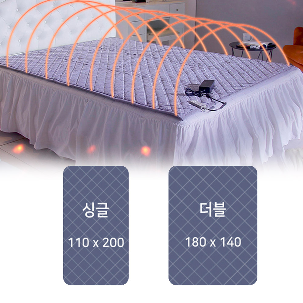 따숩다 DC 온열매트 전자파 없는 카본 탄소 온열 거실 침대 전기매트 싱글 이미지 4
