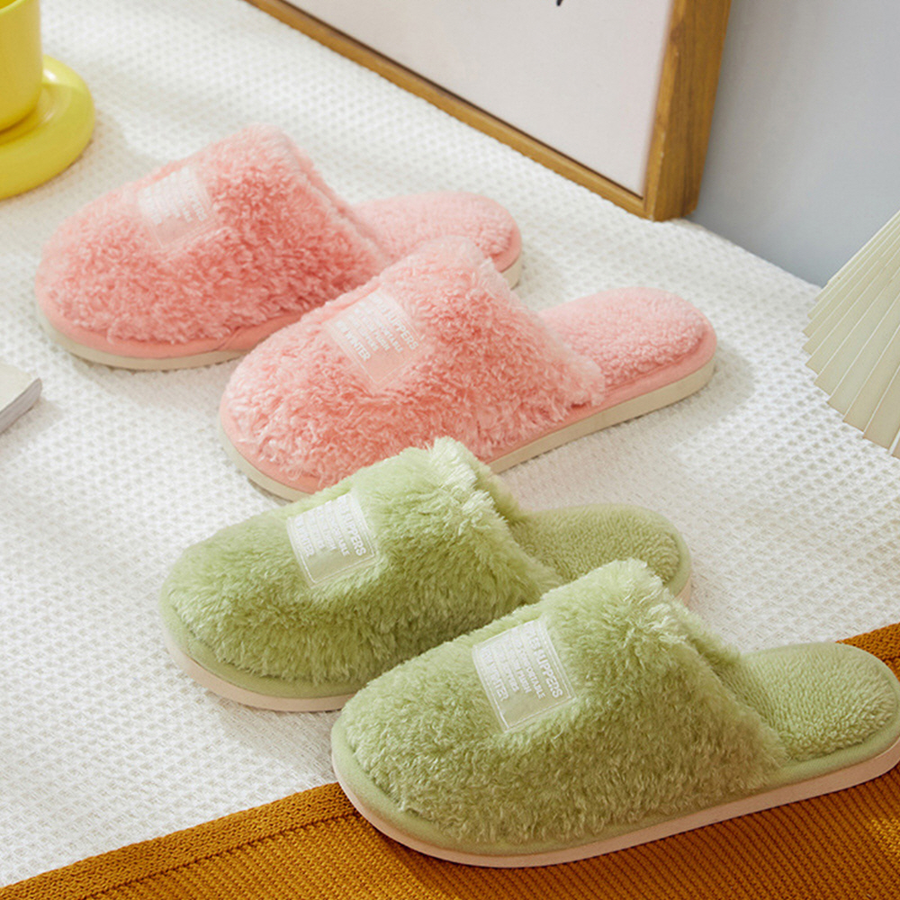털실내화 층간소음 겨울 방한 실내화 거실화 거실 사무실 실내 슬리퍼
