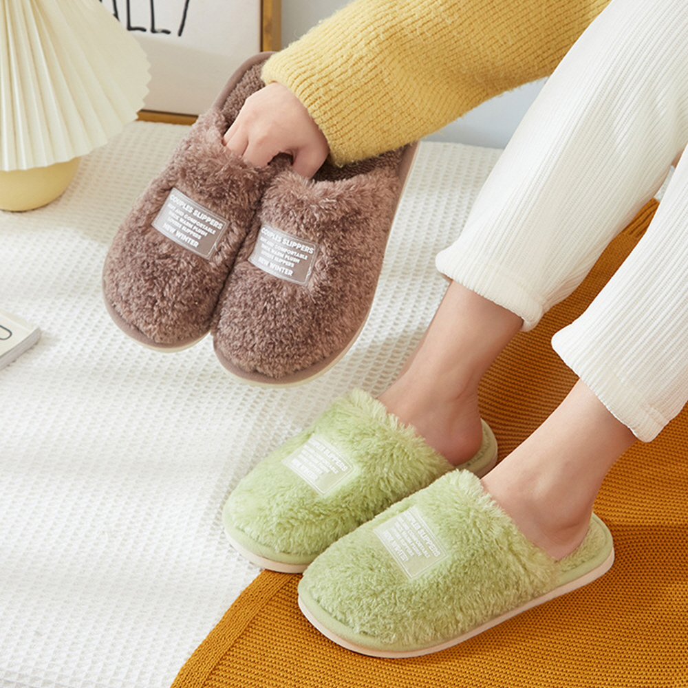 털실내화 층간소음 겨울 방한 실내화 거실화 거실 사무실 실내 슬리퍼