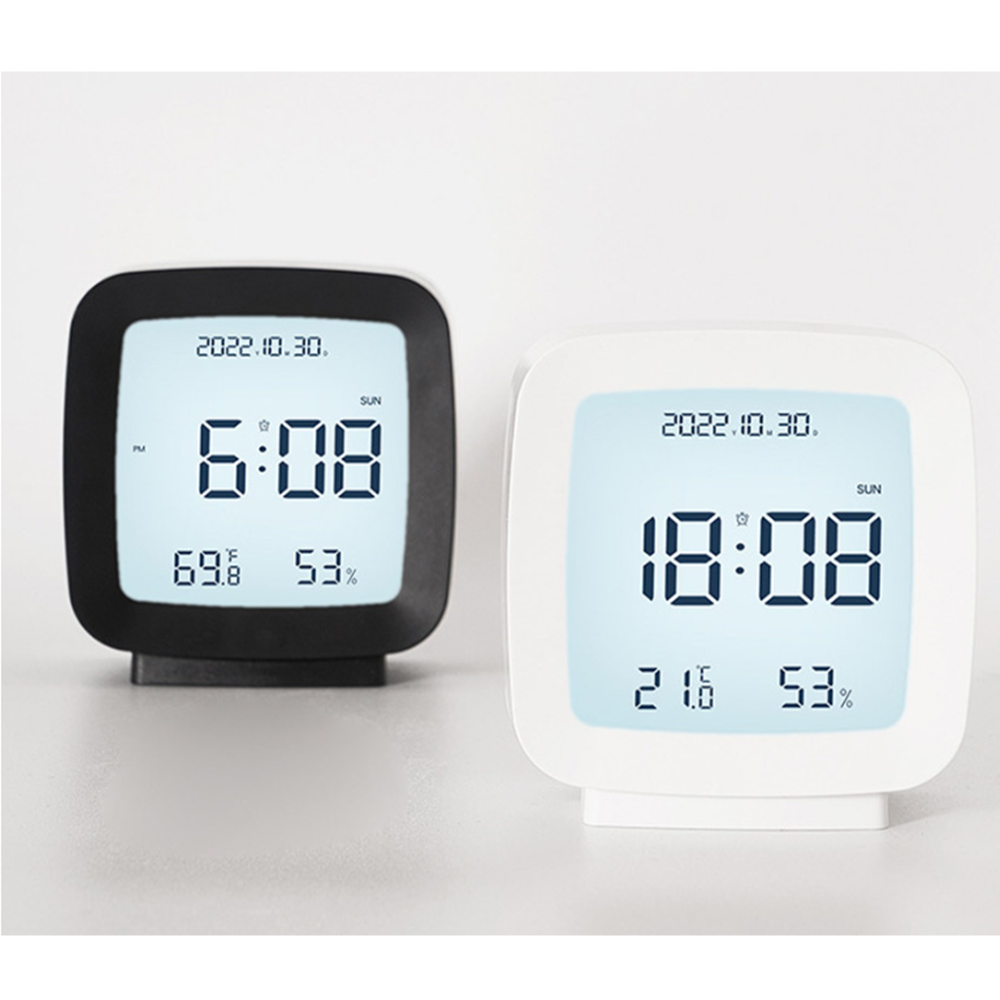 건전지탁상시계 온습도 미니 작은 디지탈 스퀘어 무선 시계