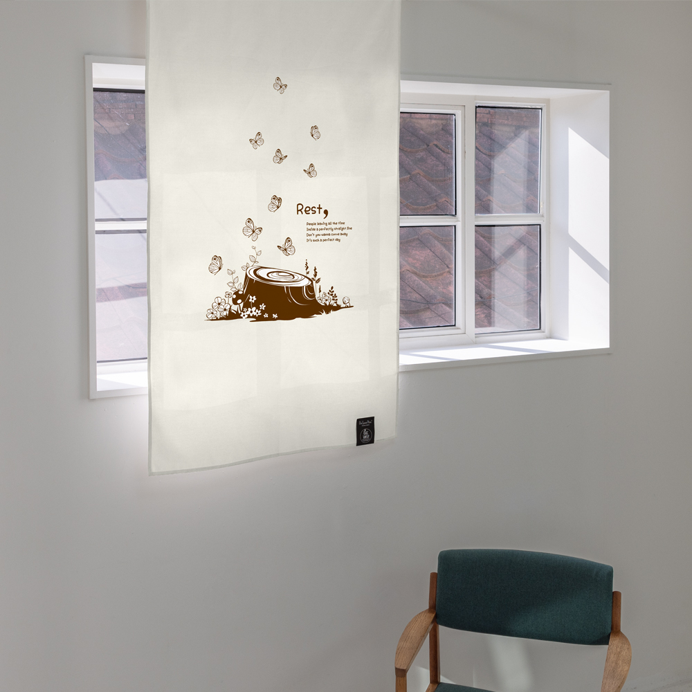 원세븐나인 그릇장 S 가림막 커튼 가리개 커튼 현관 중문 도어 베란다 주방 창문 바란스 패브릭