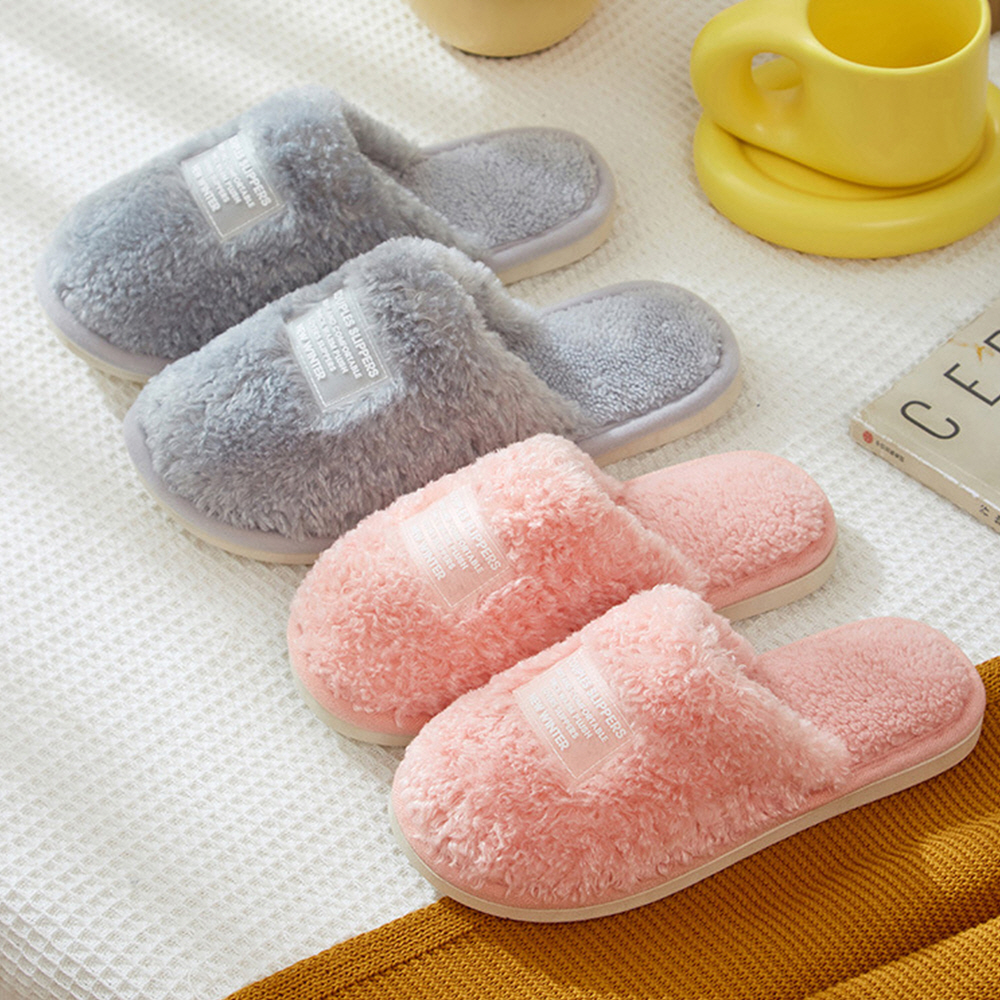 털실내화 층간소음 겨울 방한 실내화 거실화 거실 사무실 실내 슬리퍼