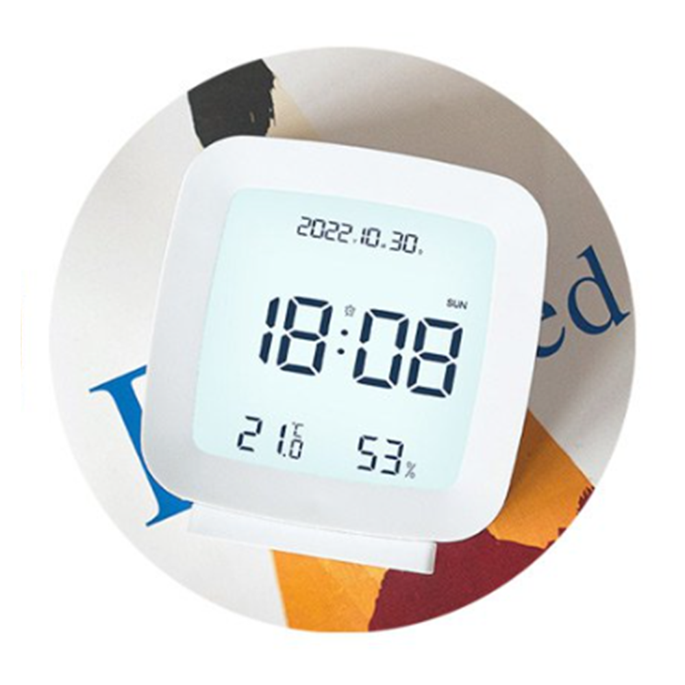 건전지탁상시계 온습도 미니 작은 디지탈 스퀘어 무선 시계