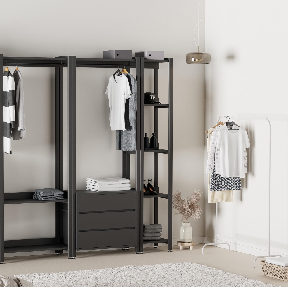 이케아 시스템행거 행거 조립식 옷장 철제 스탠드 옷걸이 MACA