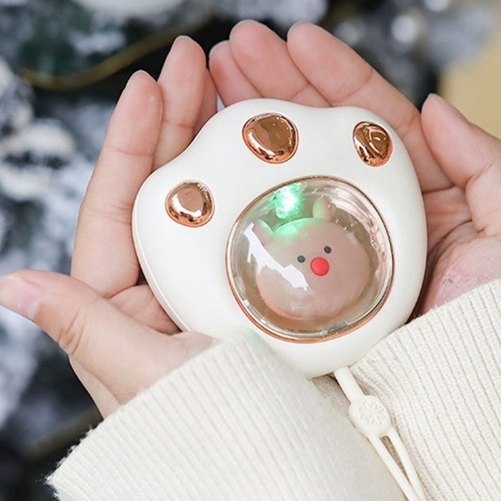 충전손난로 USB C타입 충전선포함 겨울전자핫팩 전기 커플 핑크 - 상세 이미지 3
