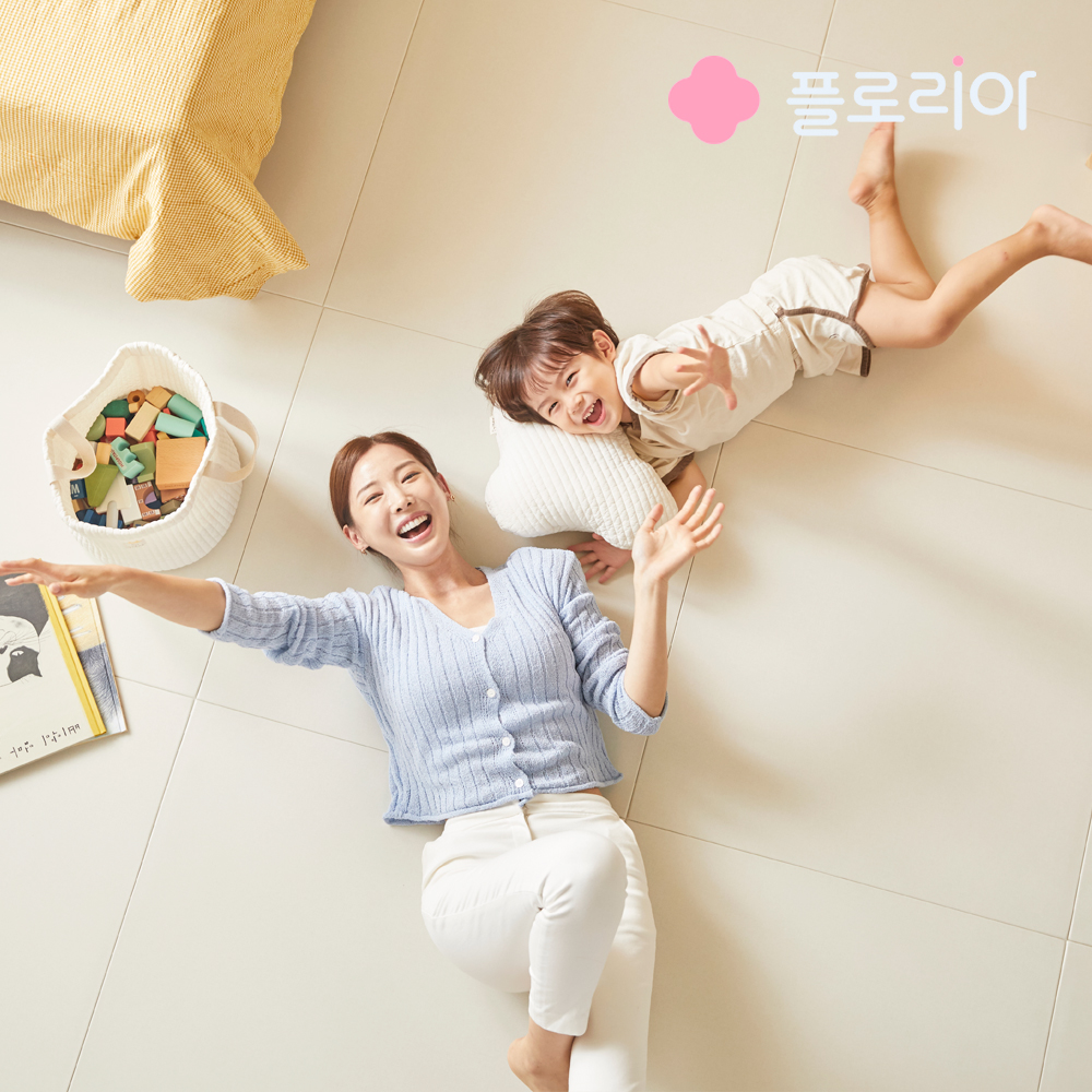 층간소음매트 아기 TPU 유아 시공 거실 놀이방 플로리아 매트 70x70x2.4cm 센터