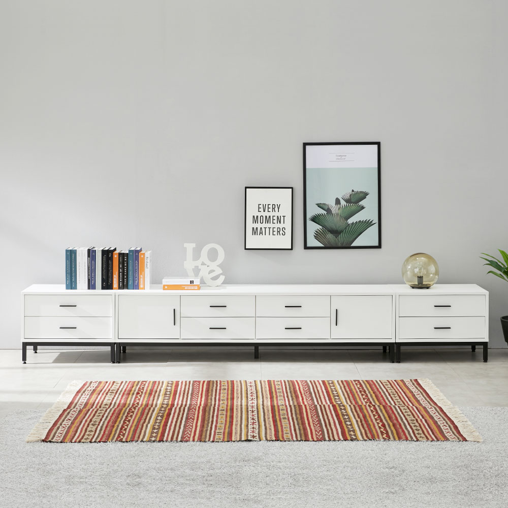 오키 안방 tv 다이 서랍장 장식장 선반 낮은 거실장 세트 2800