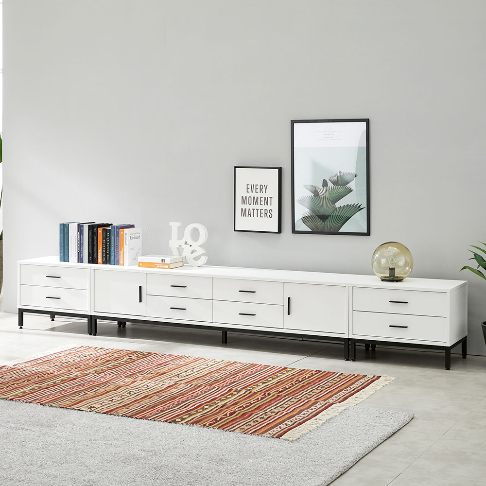 오키 안방 tv 다이 서랍장 장식장 선반 낮은 거실장 세트 2800