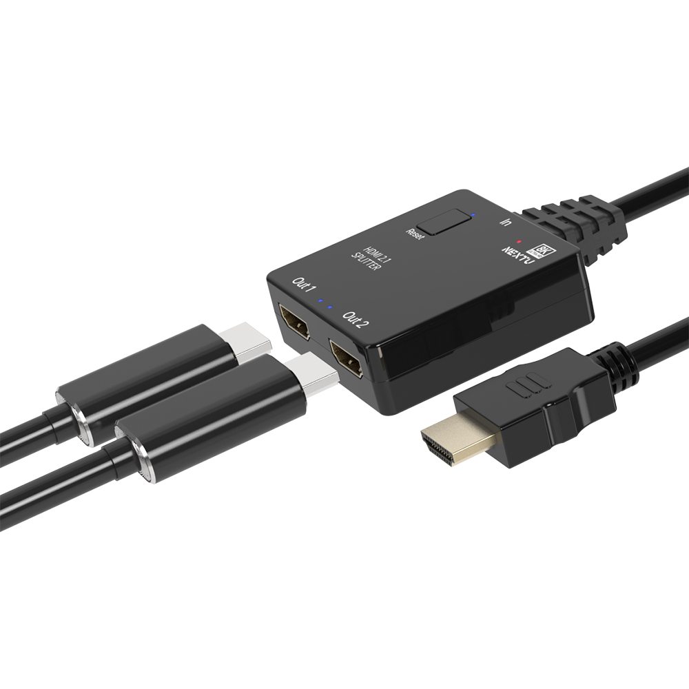 부이넬 케이블일체형 1대2 8K 모니터 HDMI 분배기 8302SPC8K60 이미지 4