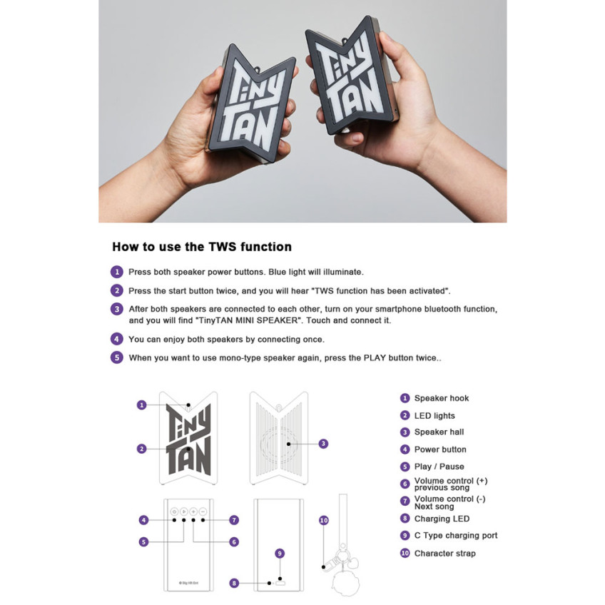 TinyTAN Mini Bluetooth Speaker — BTS