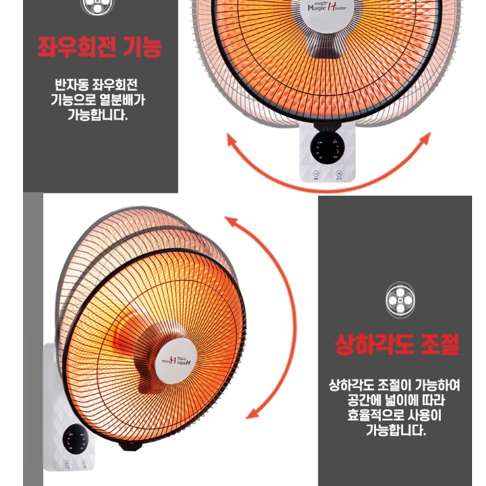 벽걸이 선풍기형 히터 벽걸이 난로 공업용 공장용 공장 전기 히터 - 상세 이미지 2