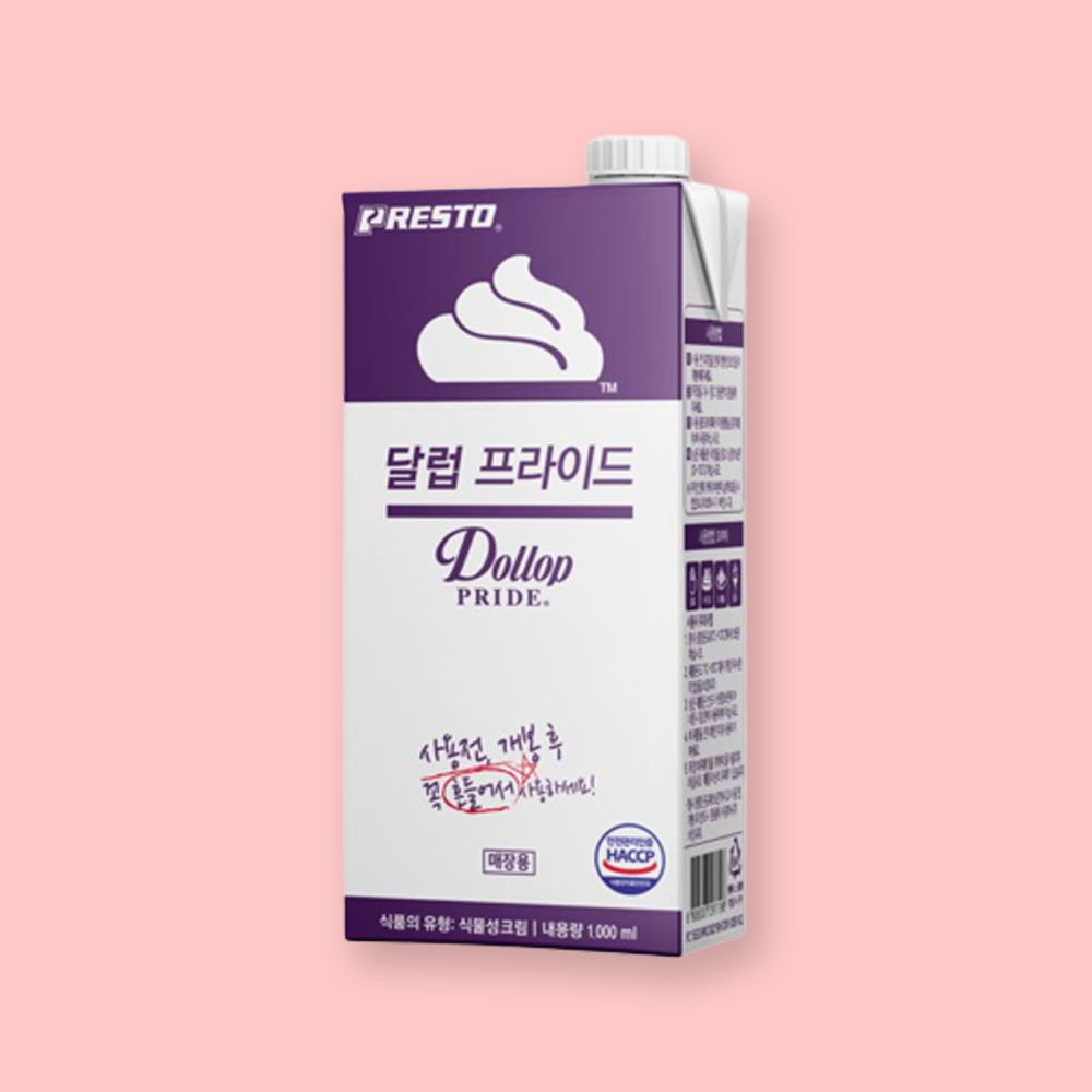 프레스토 달럽 프라이드 식물성휘핑크림1000ml 1개 - 상품 이미지