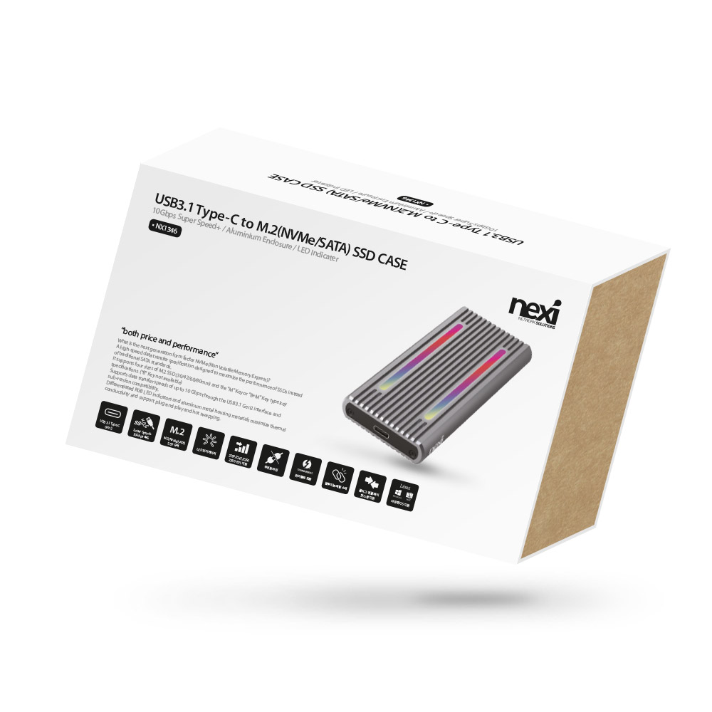 USB C타입 NVMe M.2 SATA 썬더볼트 호환 Gen2 외장 케이스 SSD 리더기 - 상세 이미지 5