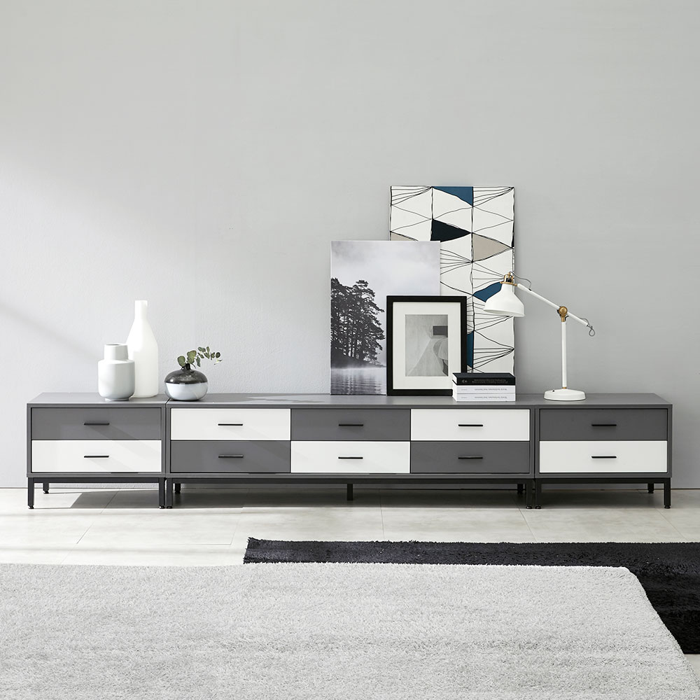 오키 안방 tv 다이 서랍장 장식장 선반 낮은 거실장 세트 2800