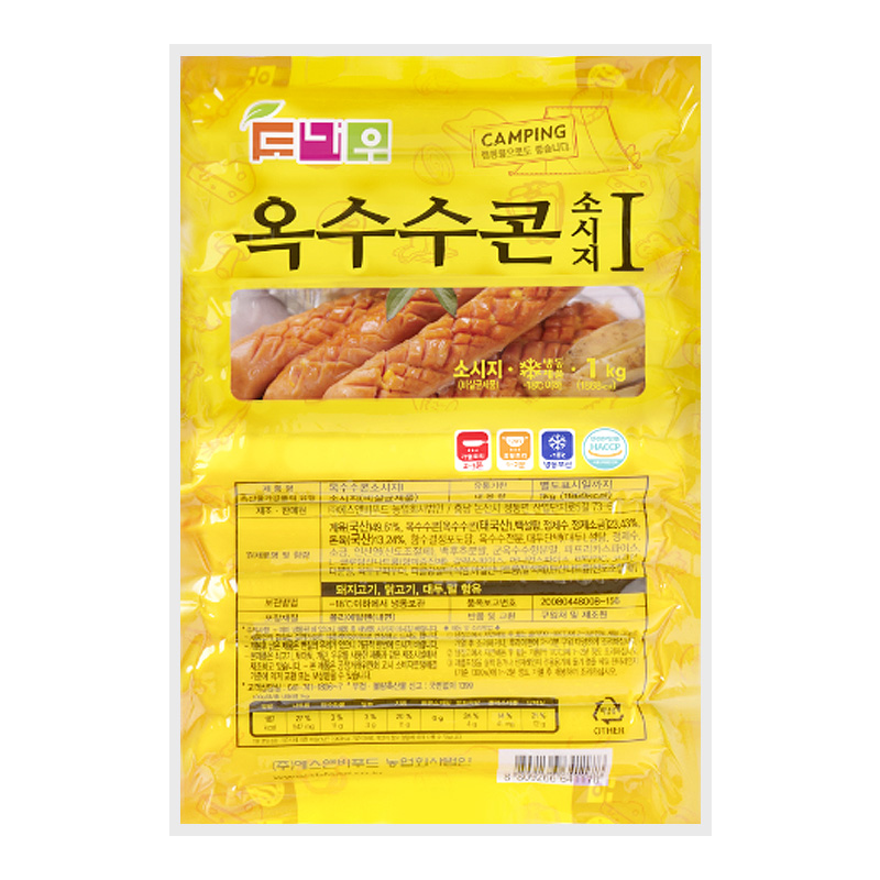도나우 옥수수콘 소시지 1kg : 푸드뱅크주식회사