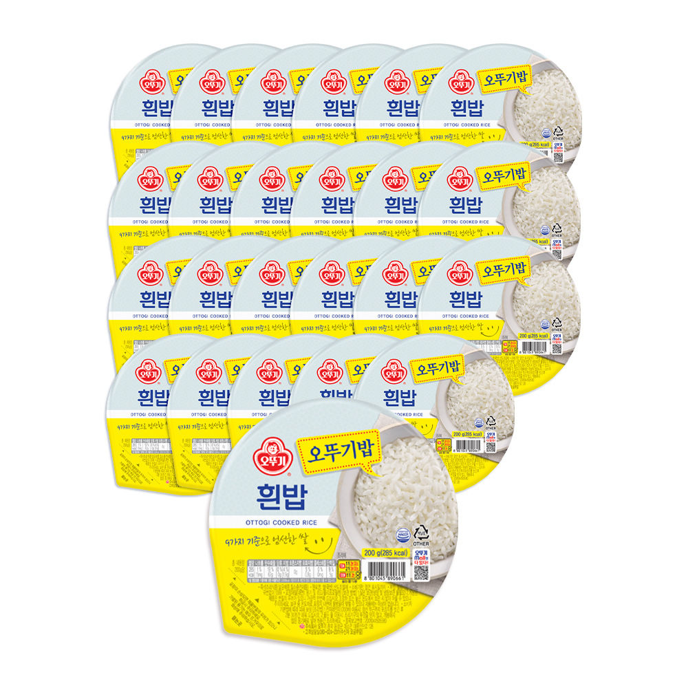 오뚜기 맛있는 오뚜기밥 흰밥 200g, 24개 - 상품 이미지