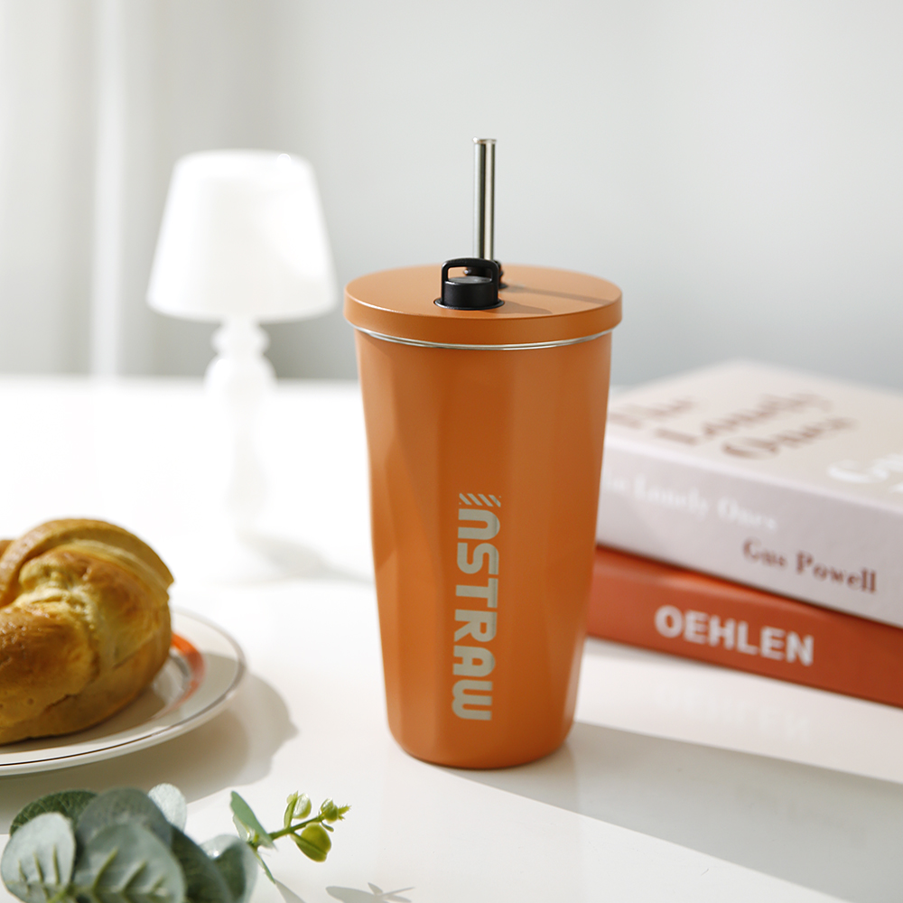 플라라 인스트로 보온 보냉 카페 스텐 빨대 텀블러 500ml - 상세 이미지 3