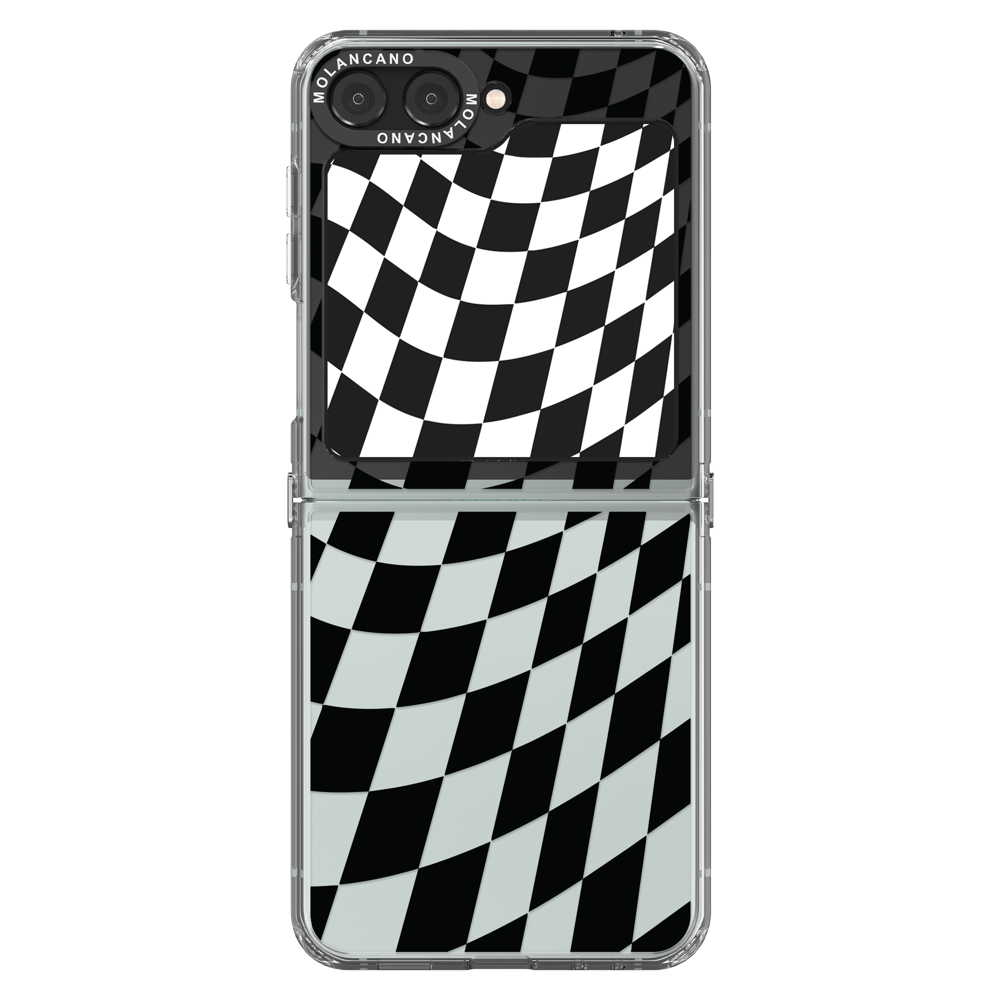 갤럭시 Z플립5 크리스탈 디자인 케이스 체커기블랙 - 상품 이미지