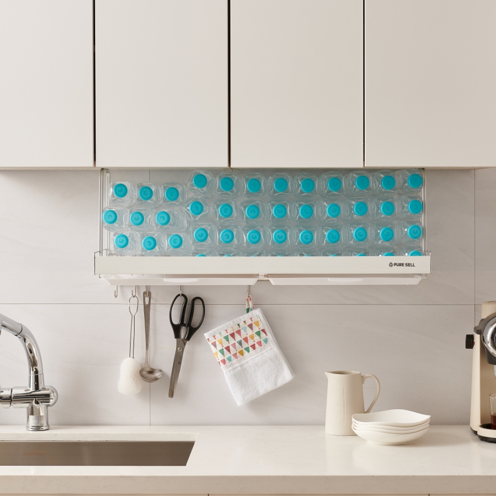 퓨어셀 프라임 부착식 식기건조대 선반 싱크대 부착형 상부장 그릇 설거지 정리대 1단고정형