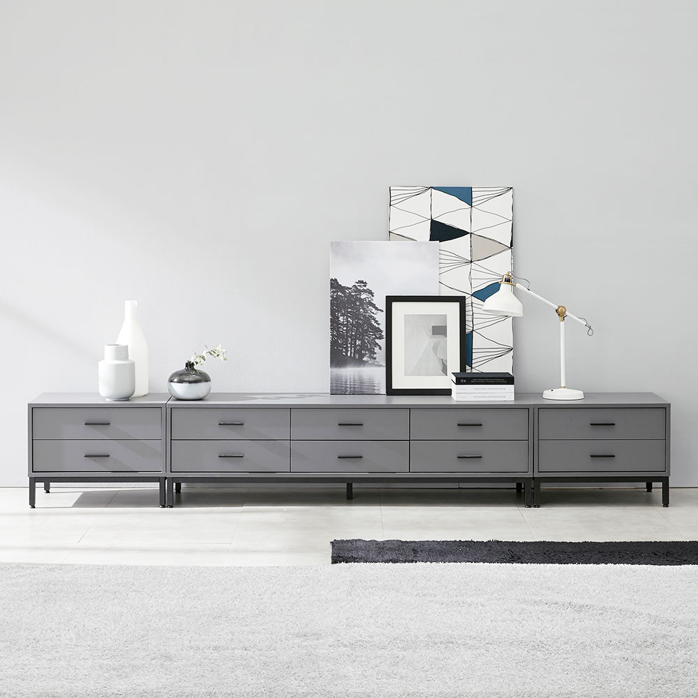 오키 안방 tv 다이 서랍장 장식장 선반 낮은 거실장 세트 2800