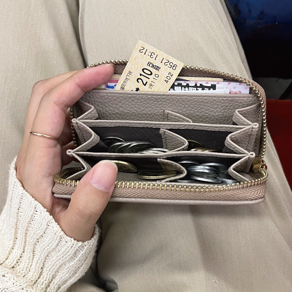 오리지널 르상스 6칸 일본 엔화 동전 여행용 케이스 대용량 올인원 동전지갑 이미지 2