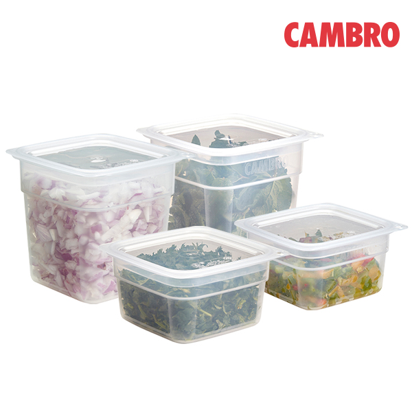 캠브로 사각저장용기 프레쉬프로 통+뚜껑 세트 (470mL/950mL) 1HFPRO4PKI - 메인 이미지