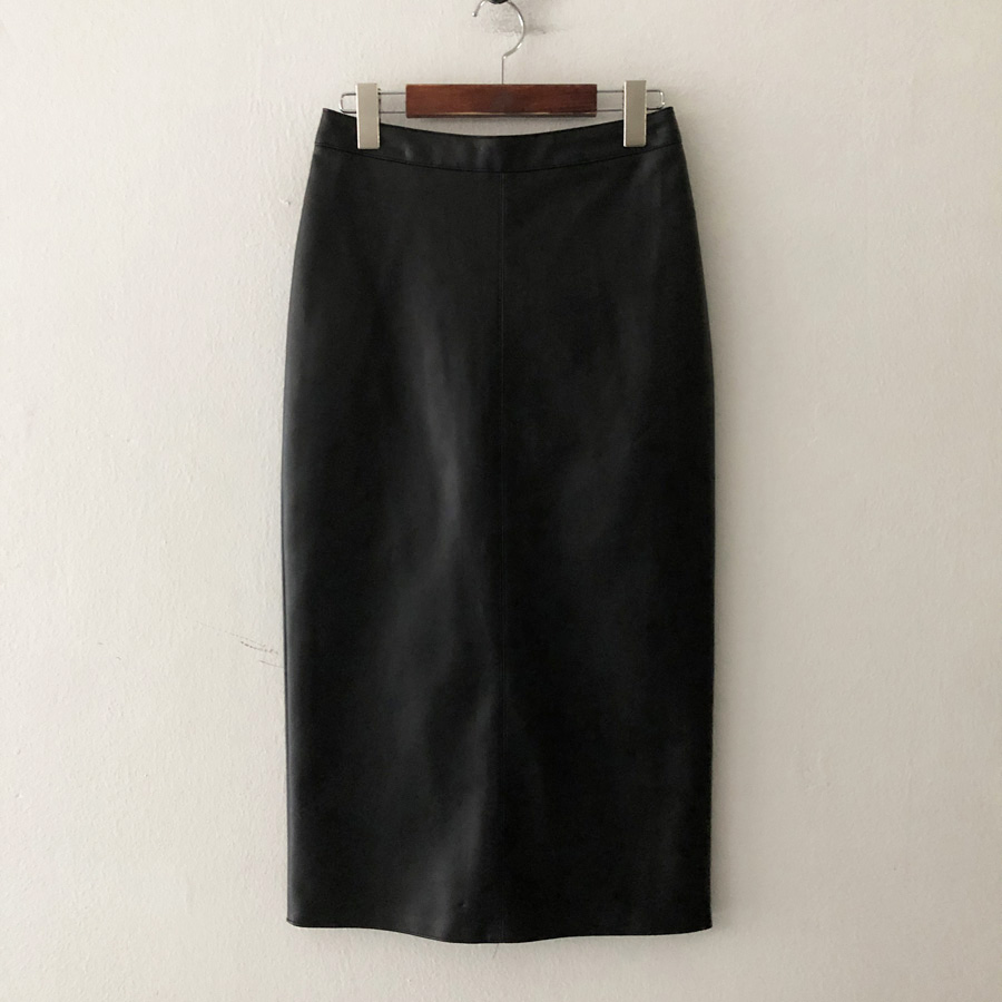 홀릭 레더 트임 하이웨스트 H라인 롱 스커트 (4 SIZE) 이미지 7