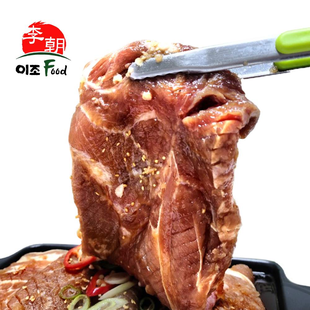 양념돼지갈비 (1.4kg 4대) 수제 숯불 갈비 돼지왕구이 캠핑 바베큐 밀키트