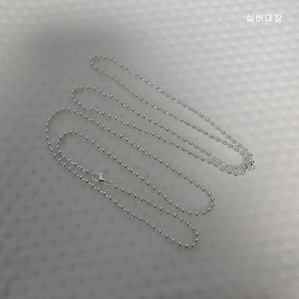 3mm 실버 925 군번줄 체인 줄 심플 레이어드 패션 은 목걸이 - 상세 이미지 4