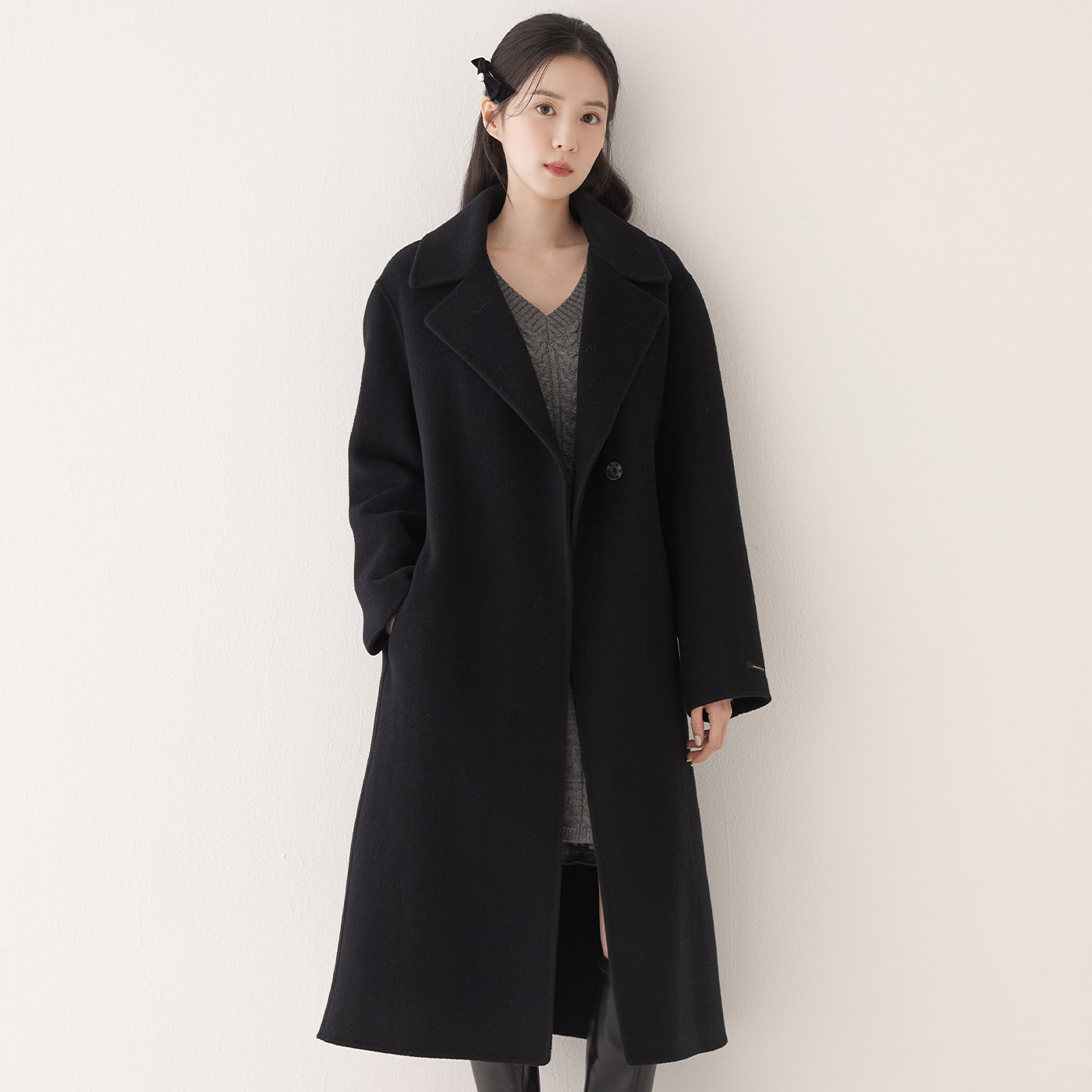 [N배송] 로엠 벨티드 코트 RMJHD4VR03 이미지 4
