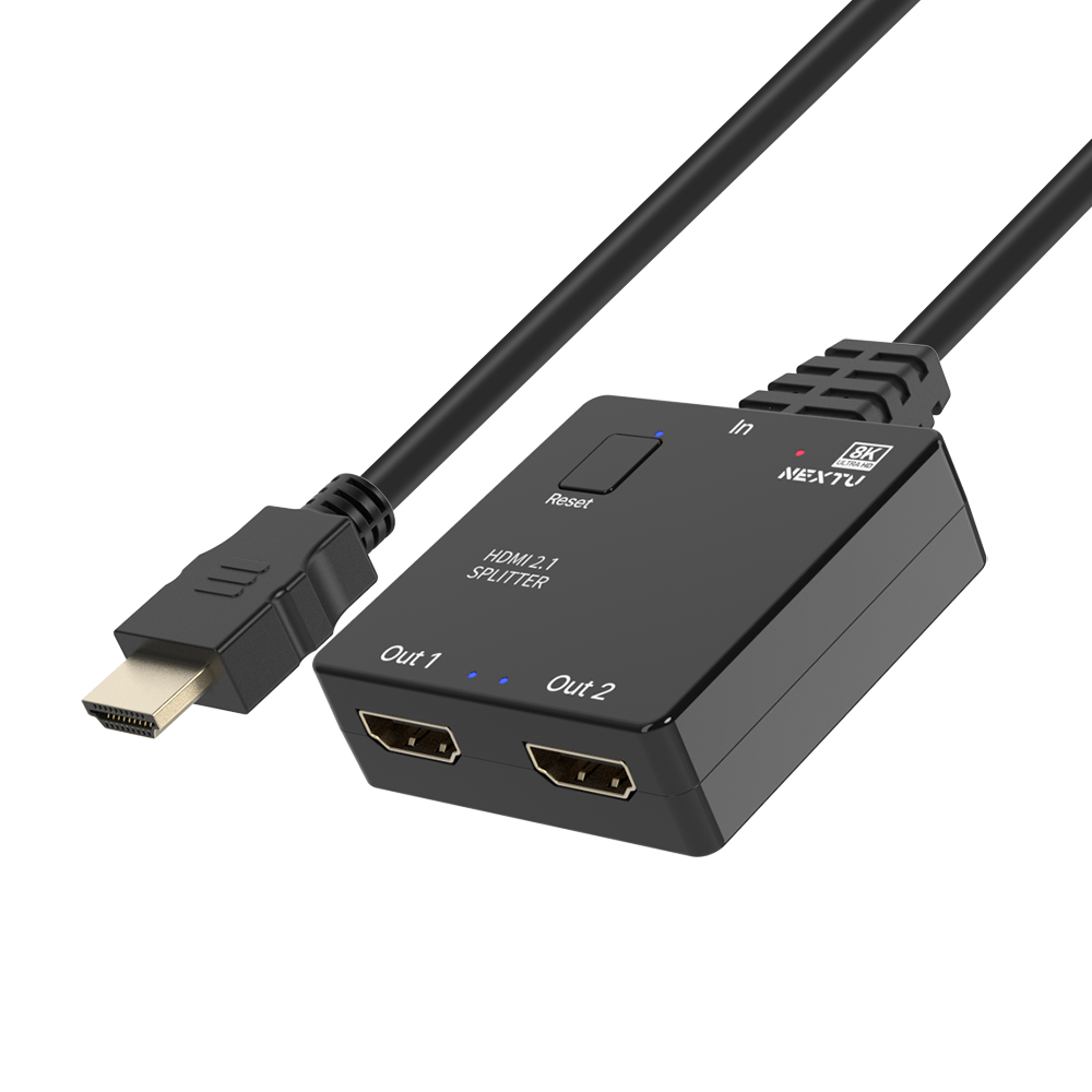 부이넬 케이블일체형 1대2 8K 모니터 HDMI 분배기 8302SPC8K60 이미지 3