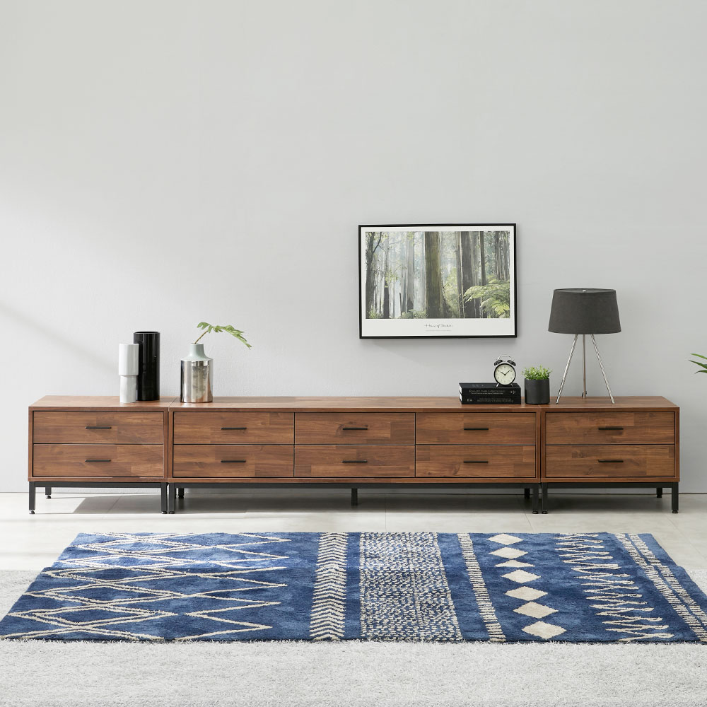 오키 안방 tv 다이 서랍장 장식장 선반 낮은 거실장 세트 2800