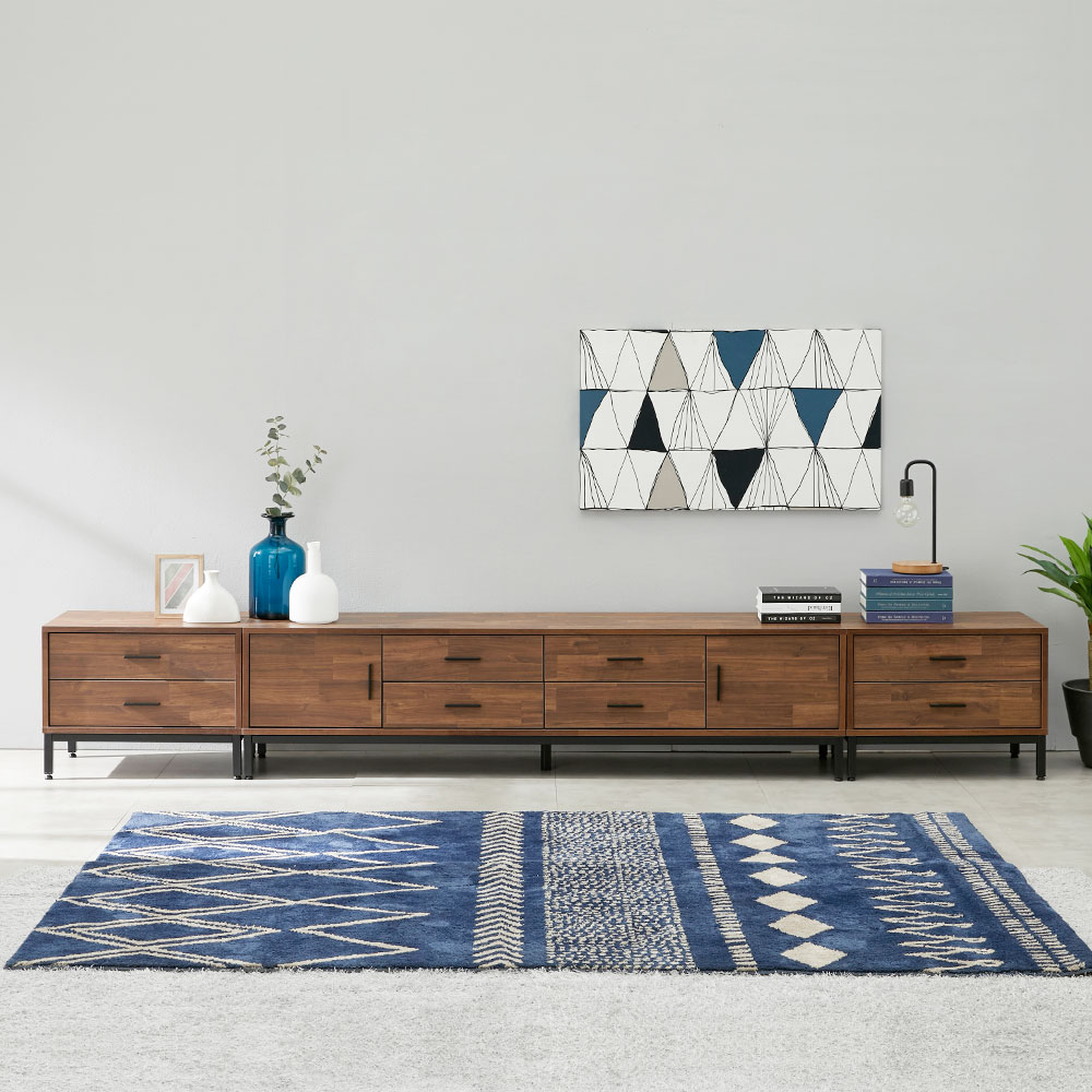 오키 안방 tv 다이 서랍장 장식장 선반 낮은 거실장 세트 2800