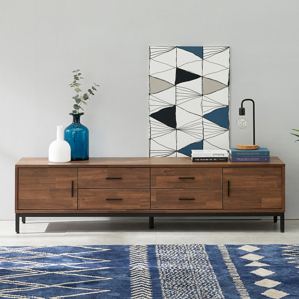 오키 높은 거실장 수납장 티비다이 tv장 1600