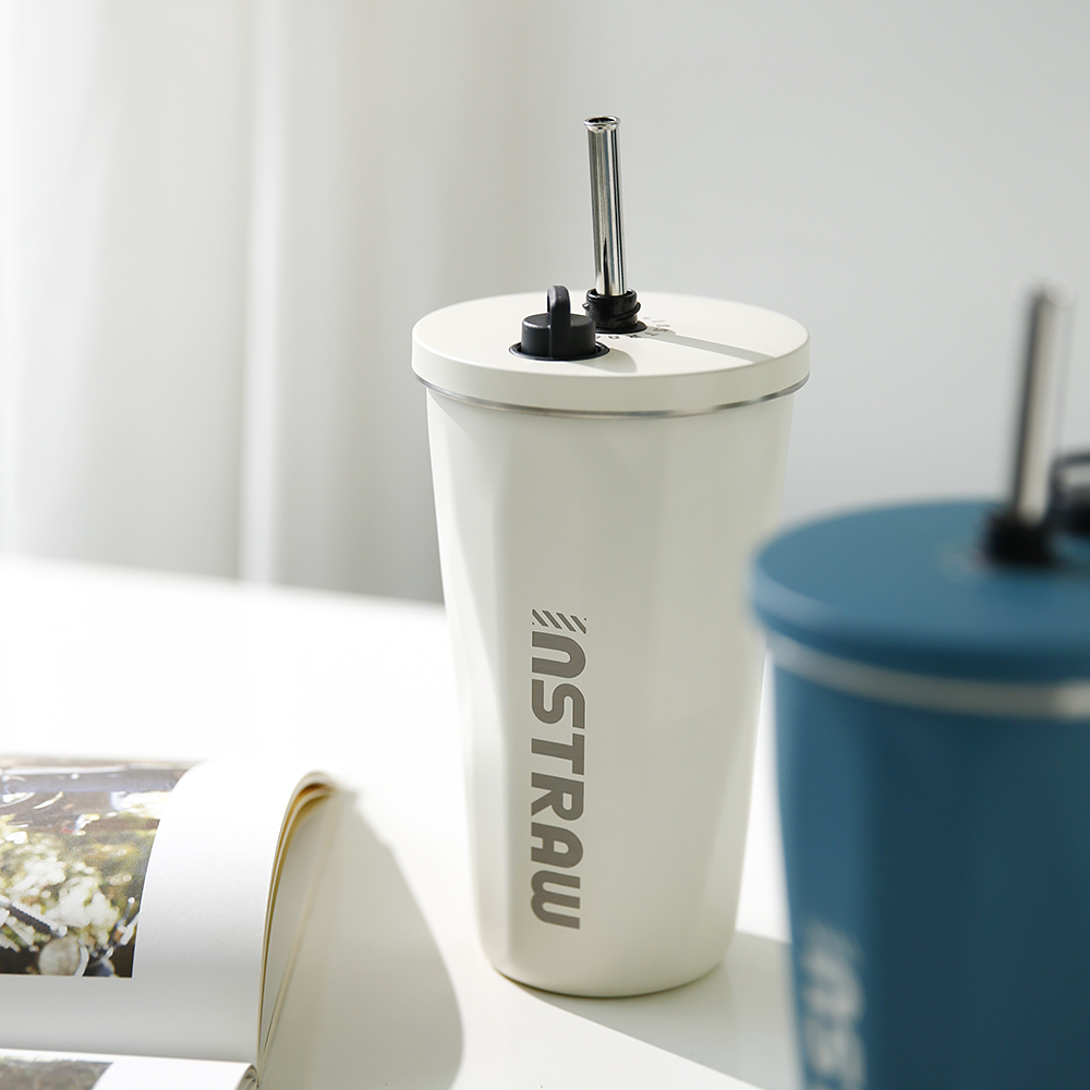 플라라 인스트로 보온 보냉 카페 스텐 빨대 텀블러 500ml - 상세 이미지 5