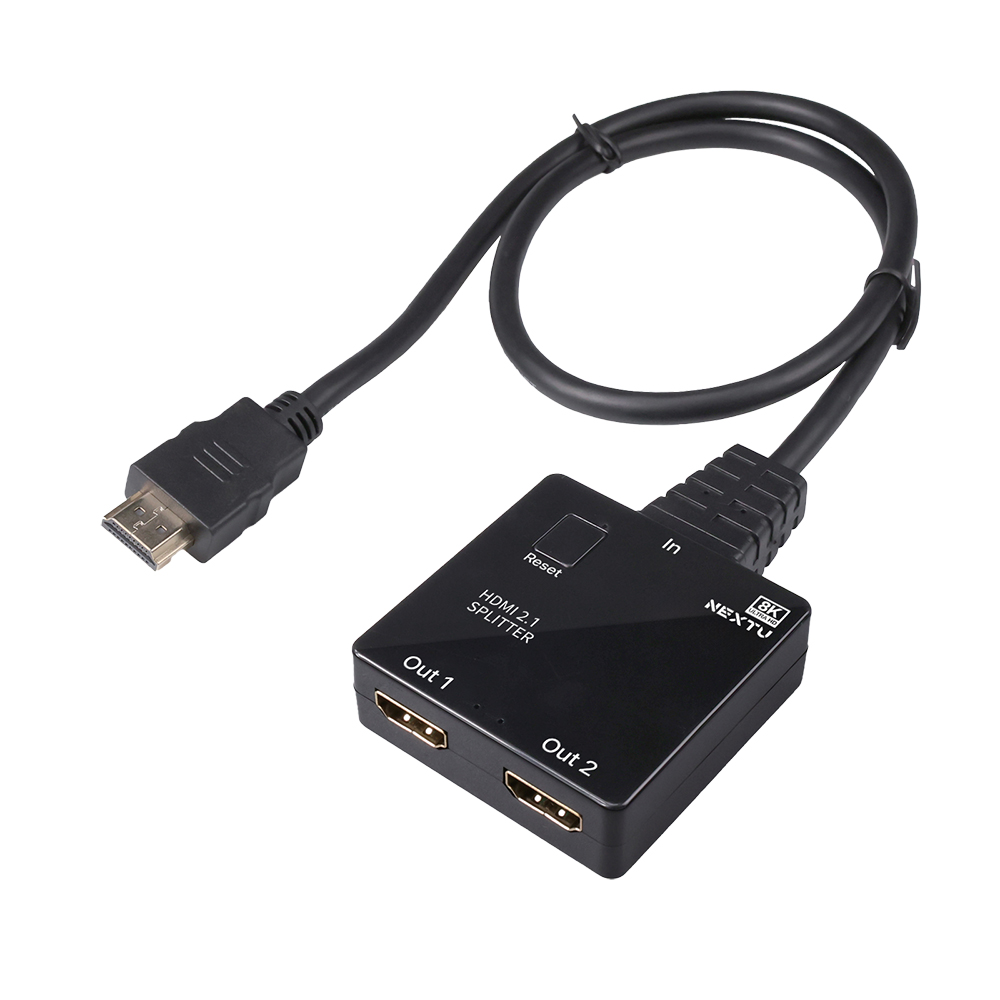 부이넬 케이블일체형 1대2 8K 모니터 HDMI 분배기 8302SPC8K60 제품 이미지