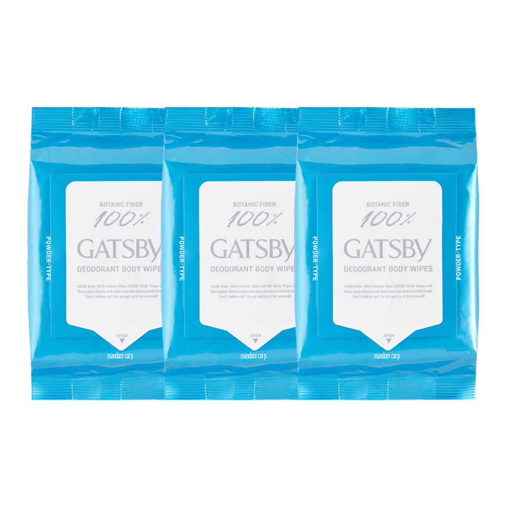 갸스비 데오도란트 샤워티슈 클렌징티슈 파우더 쿨시트러스 대용량 30매 3개 - 상품 이미지
