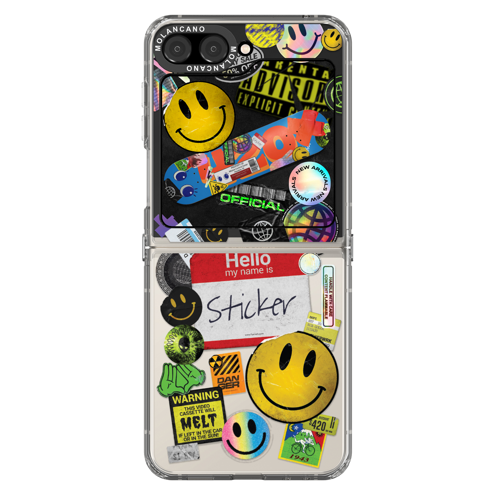 갤럭시 Z플립5 크리스탈 디자인 케이스 체커기블랙 - 상세 이미지 5