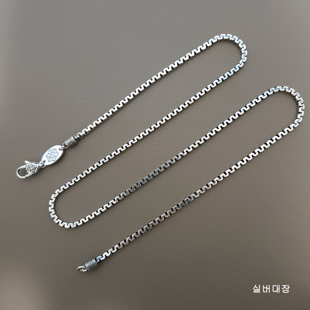 2.5mm 실버 925 빈티지 엔틱 레이어드 패션 선물 체인 줄 힙합 은 목걸이 - 상세 이미지 2