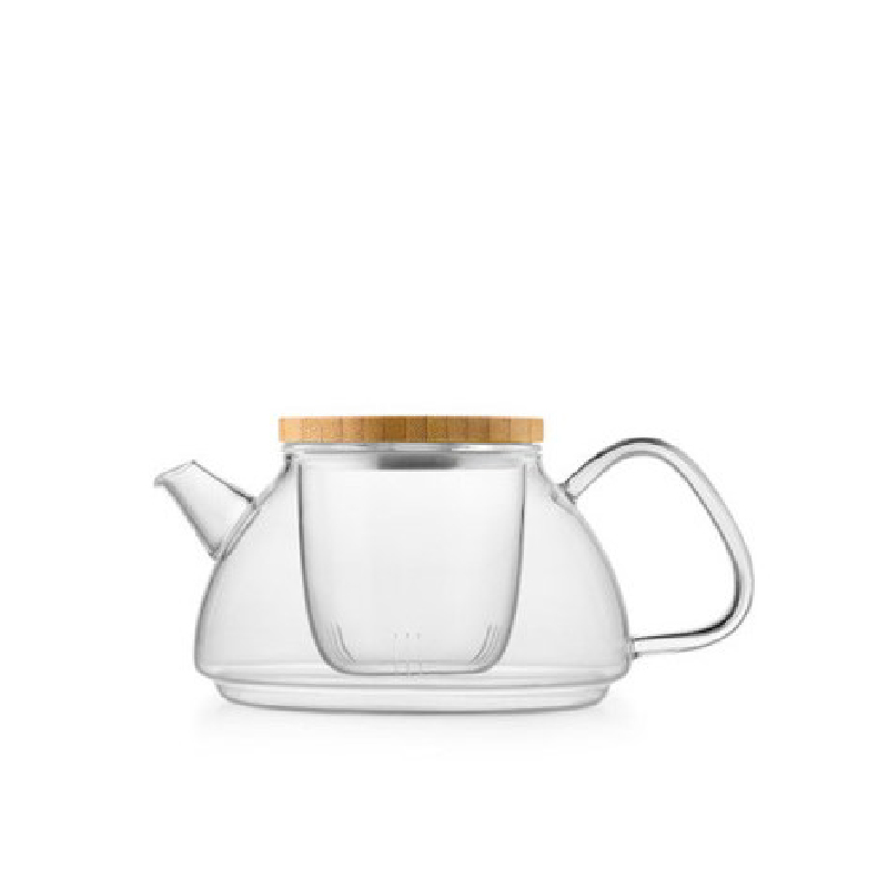 [원가 SALE] 사마글라스 내열유리 티포트 (원목뚜껑) 600ml, 1개