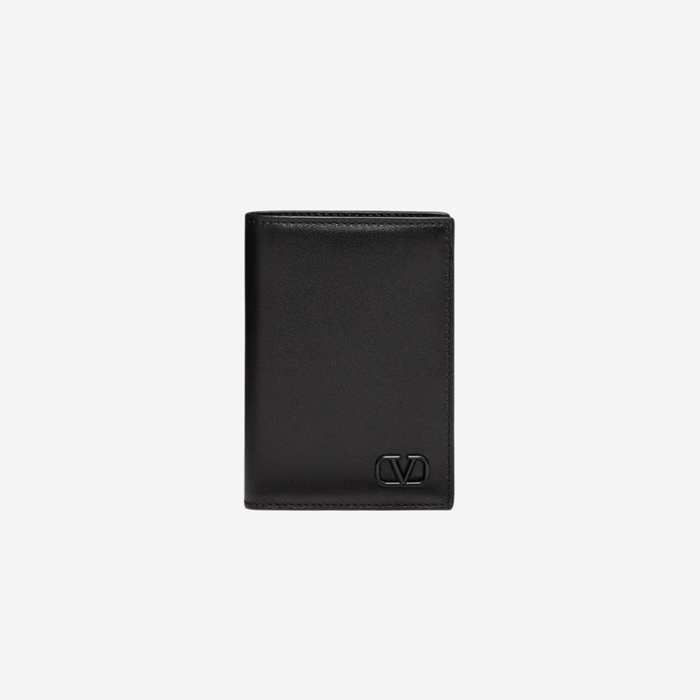 발렌티노 카드지갑 브이 로고 시그니처 VLTN 락스터드 남성 여성 지퍼 명함 - 상세 이미지 4
