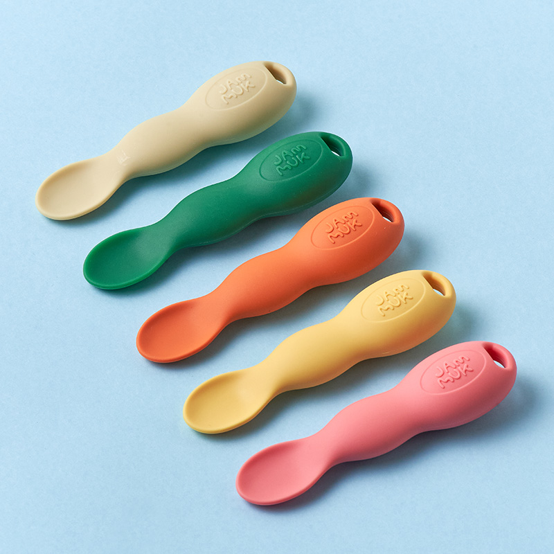 잼먹 이유식 자기주도 스푼 땅콩 아기 숟가락 수저