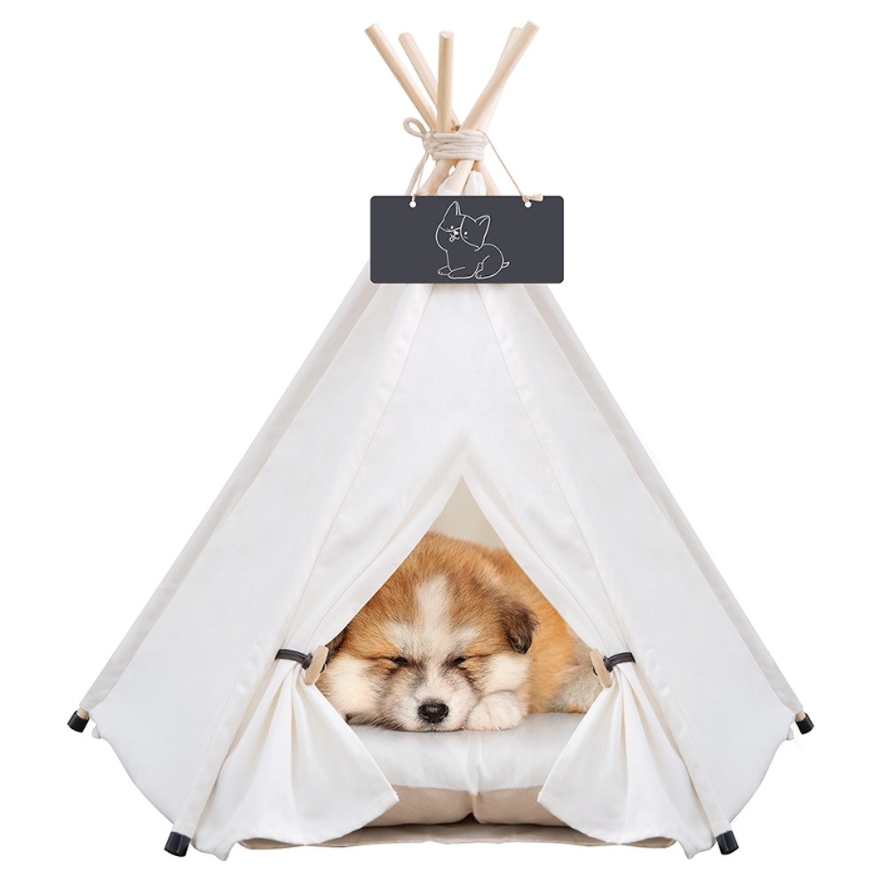 루시몰 고양이 텐트 쿠션 숨숨집 하우스 화이트 클래식 L